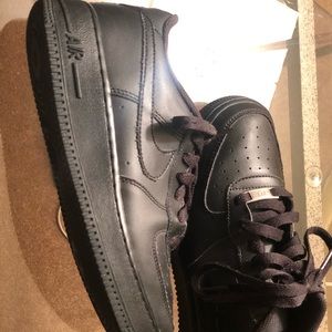 Nike black Air Force ones